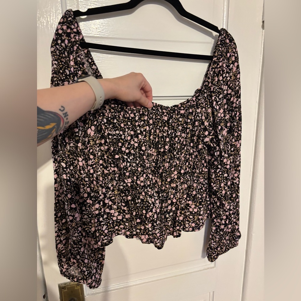 J. Crew Puff Sleeve Smocked Blouse